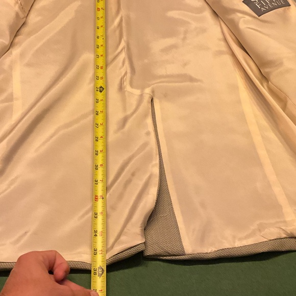 Hugo Boss Mens White Beige Textured Blazer Vintage 80s Made in Italy 48L - Picture 7 of 11